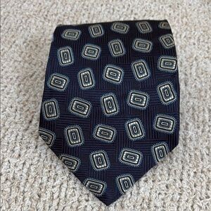 Bally's Black and Gold Geometric Tie